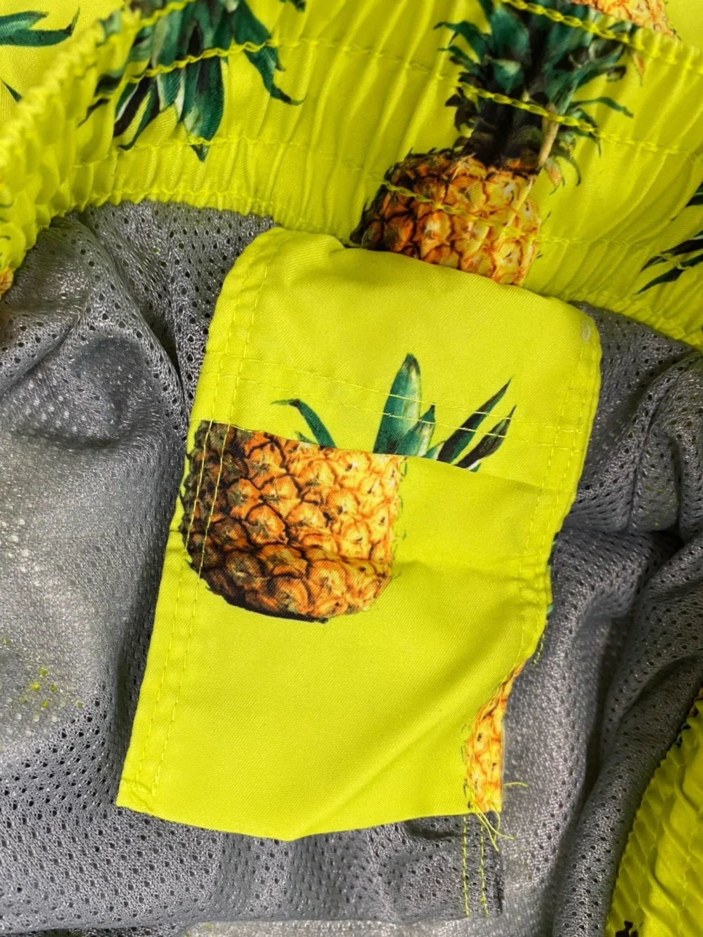 Like New Neon Pineapple Old Navy Swim Trunks Bathing Suit size Medium